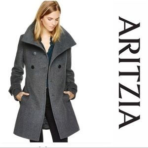 Aritzia Babaton Bromley Wool/Cashmere Coat Grey XS